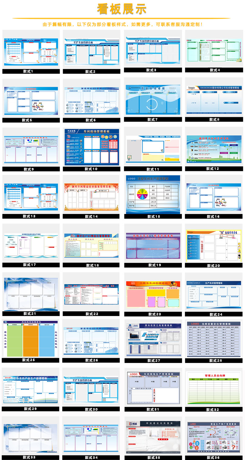 管理看板樣式 看板樣式